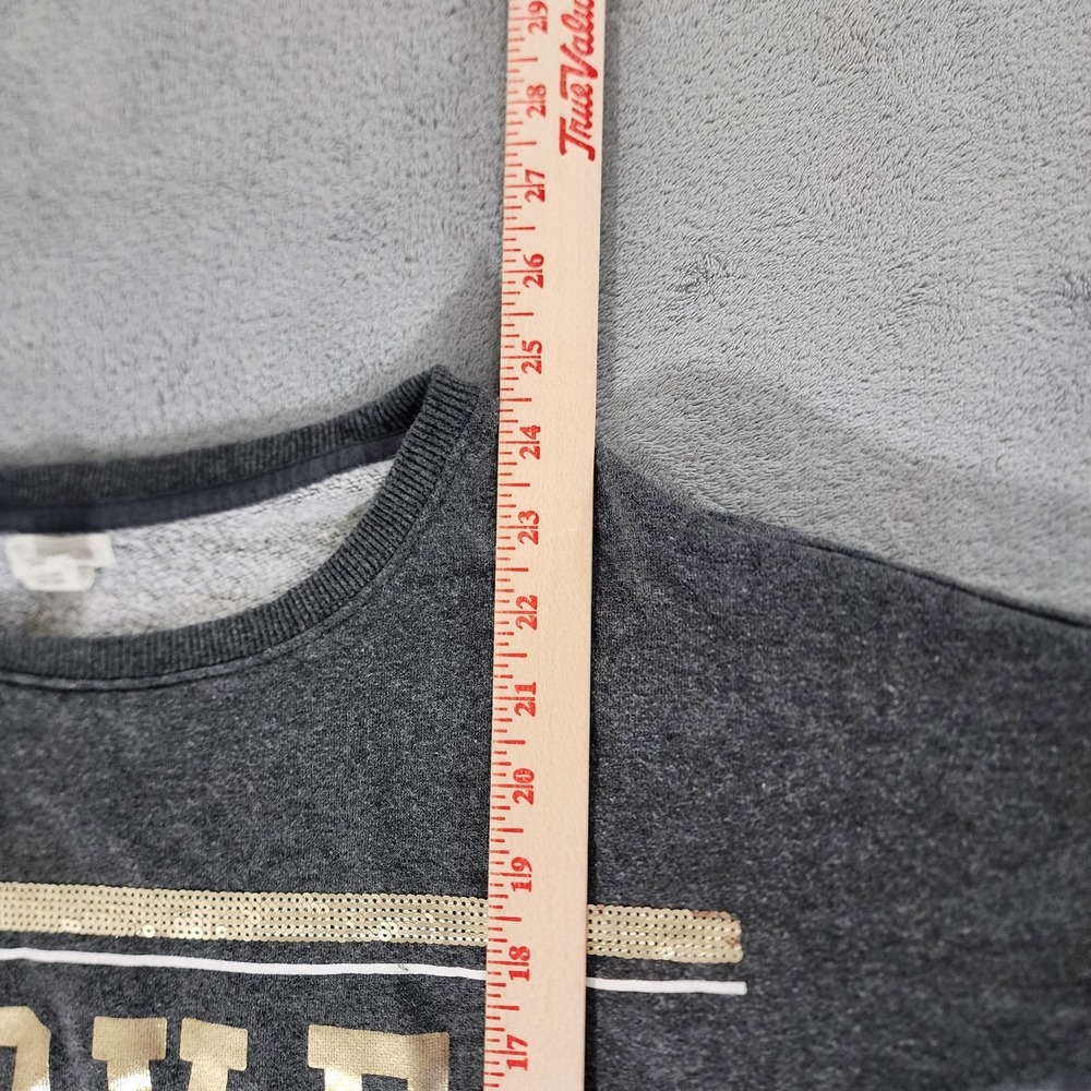 Live Love Dream Top Women's Size Small Gray with Metallic Gold Accents - Picture 7 of 8